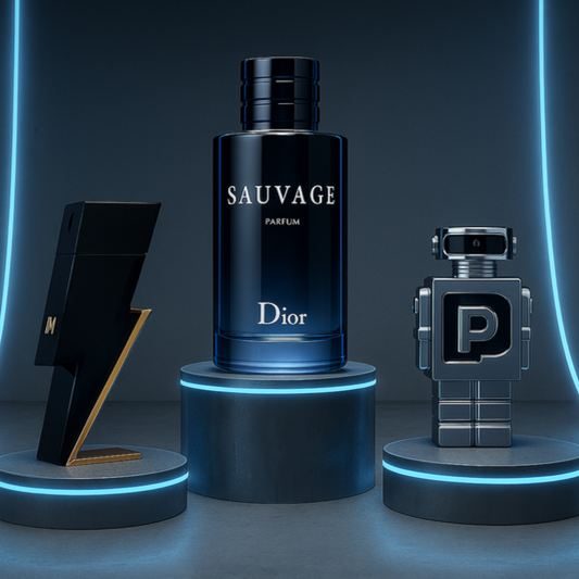 Combo "Homem de Impacto" - Sauvage Dior, Rabanne Phantom e Bad Boy Carolina Herrera 100ml